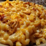 Crockpot BBQ Chicken Mac and Cheese