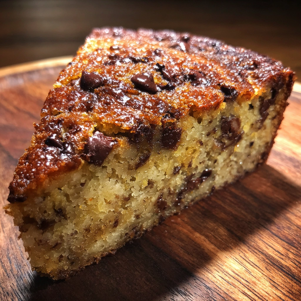 Crockpot Banana Bread with Chocolate Chips
