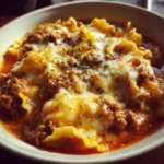 Crockpot Cheesy Ground Beef Lasagna Soup