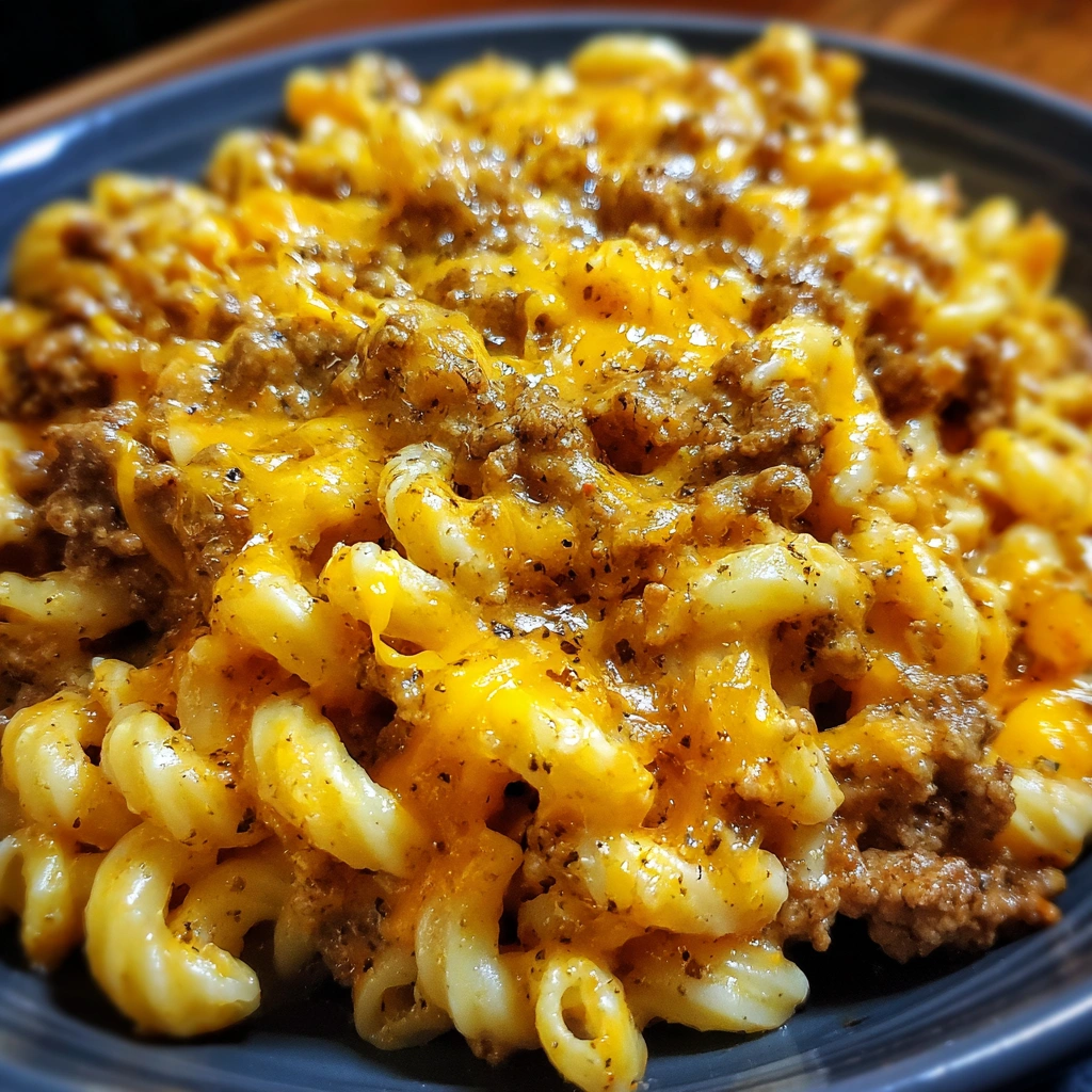 Crockpot Cheesy Ranch Beef Pasta