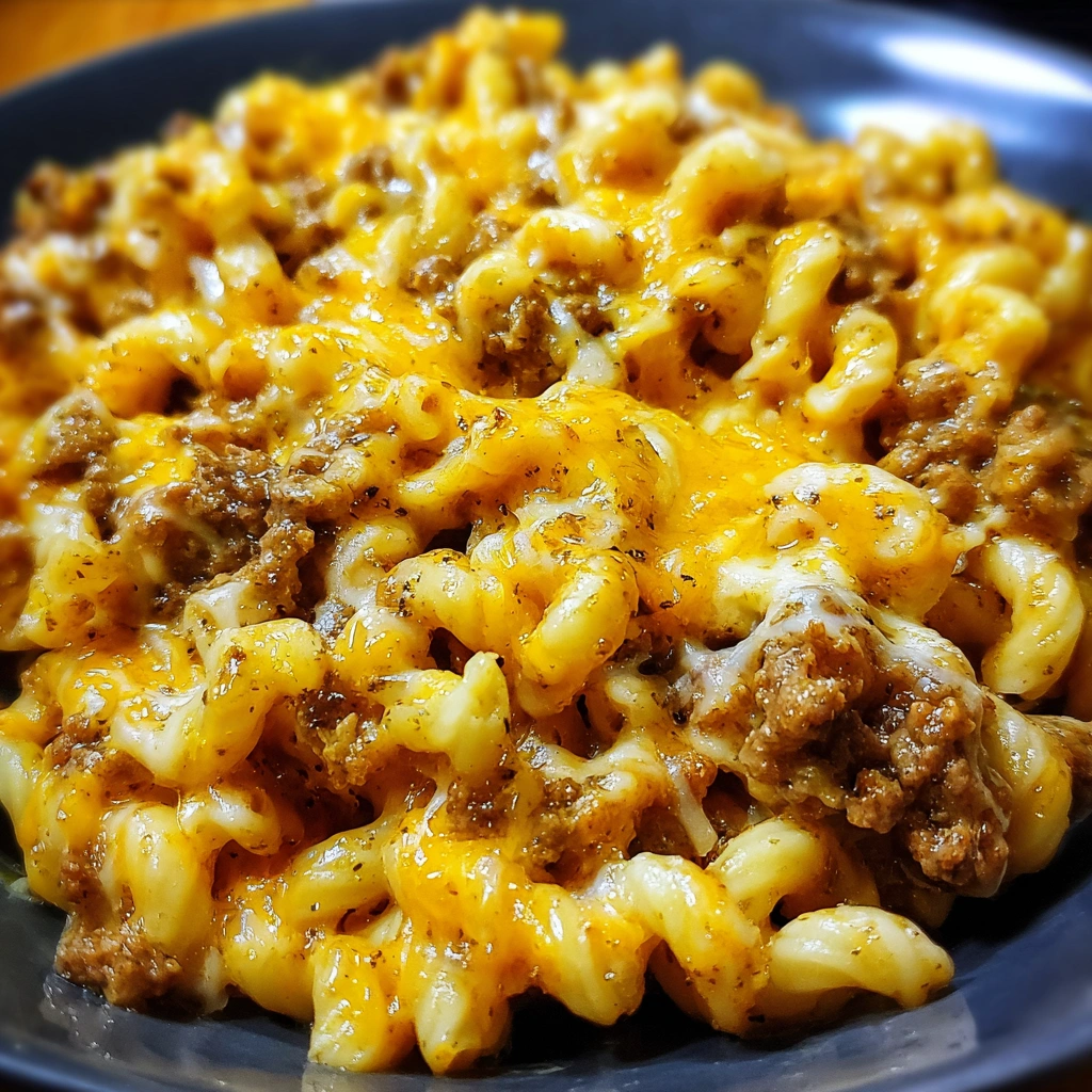 Crockpot Cheesy Ranch Beef Pasta
