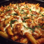 Crockpot Chicken Parmesan Pasta