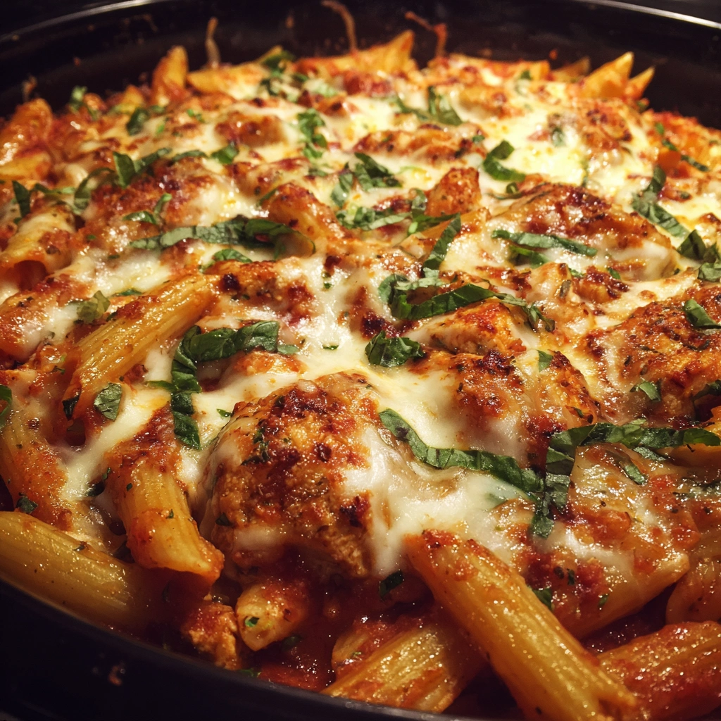 Crockpot Chicken Parmesan Pasta