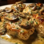 Crockpot Creamy Garlic Mushroom Chicken