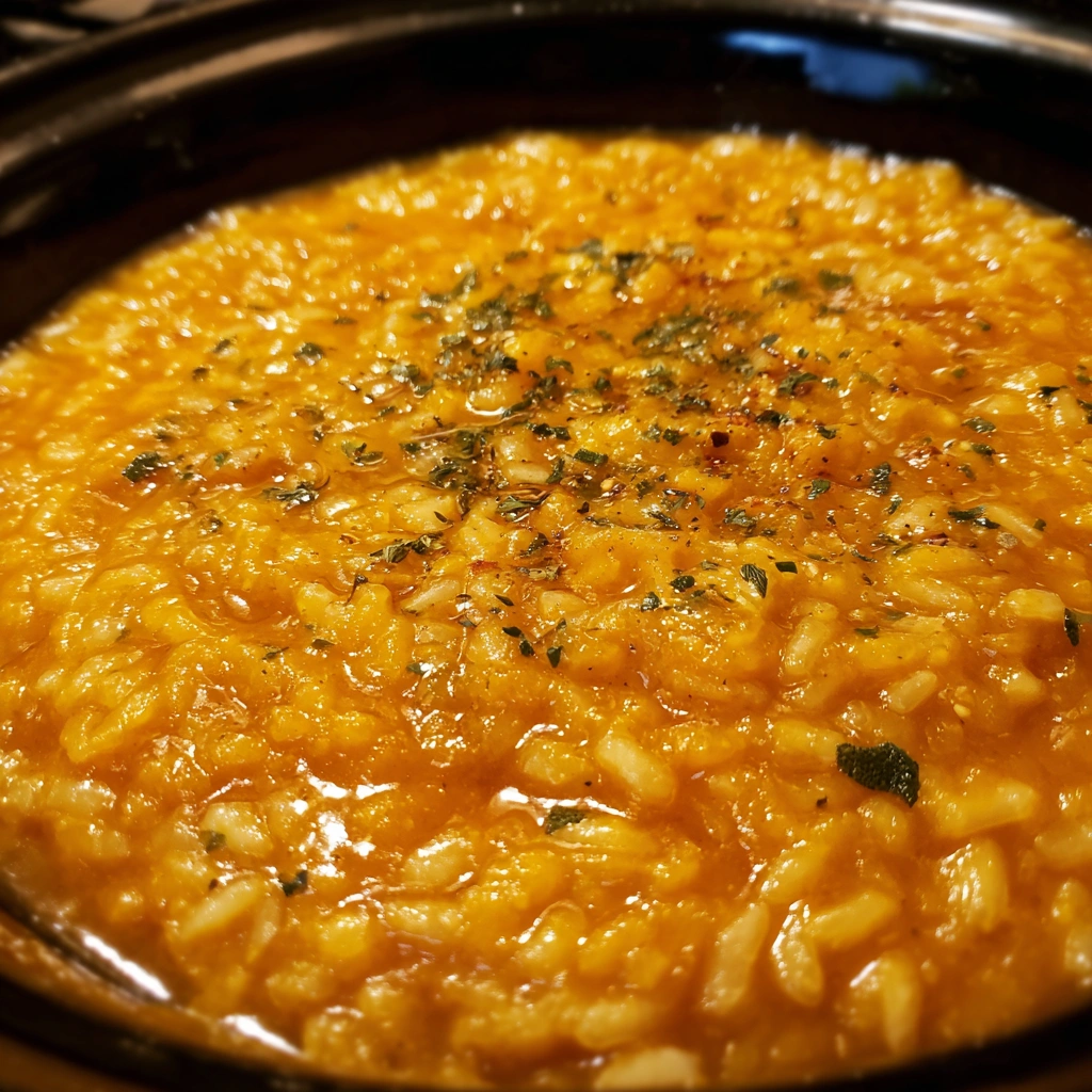 Crockpot Creamy Pumpkin Risotto