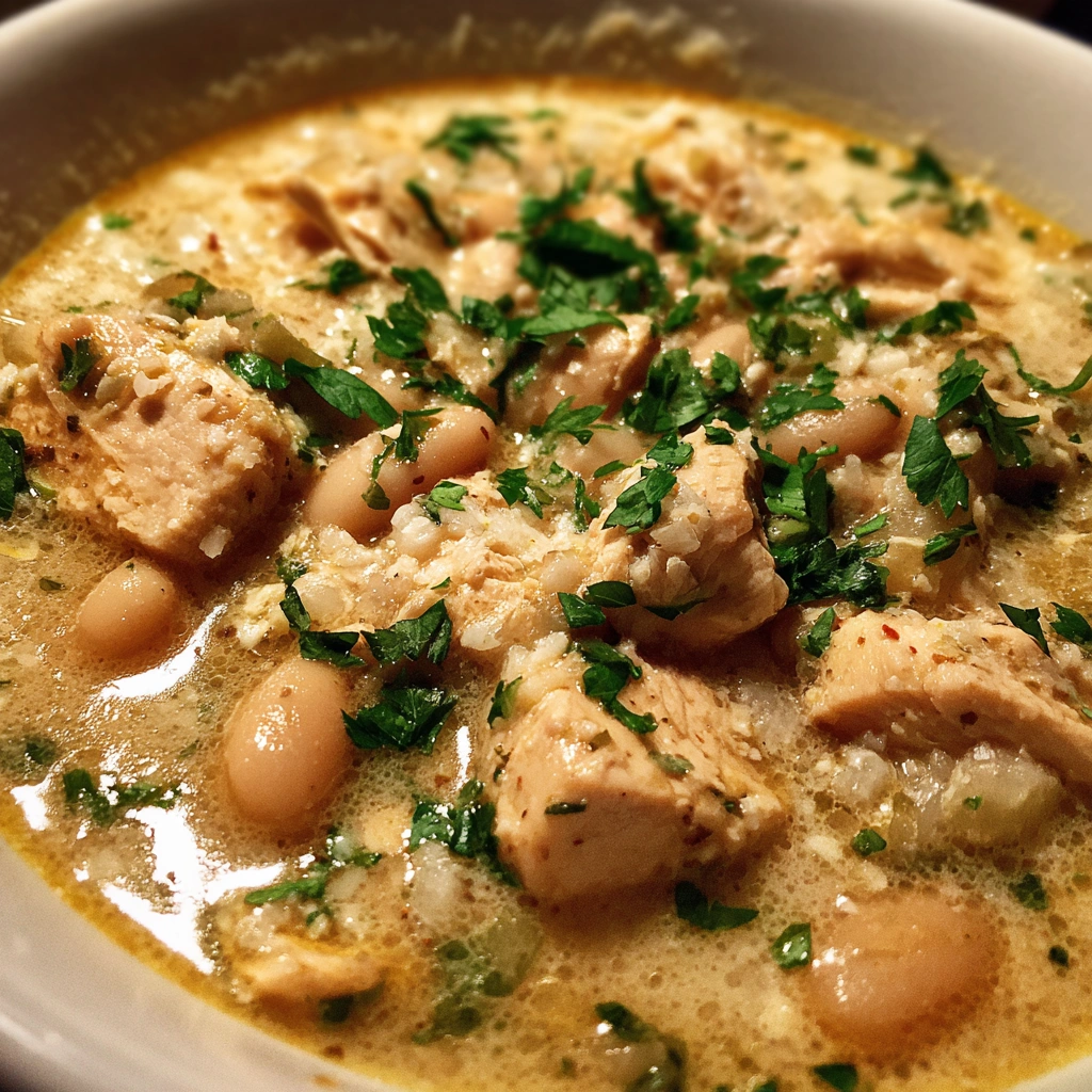 Crockpot Creamy White Chicken Chili