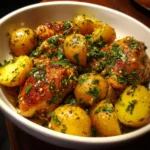 Crockpot Garlic Parmesan Chicken and Potatoes