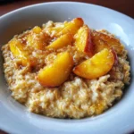 Crockpot Honey Butter Peach Oatmeal