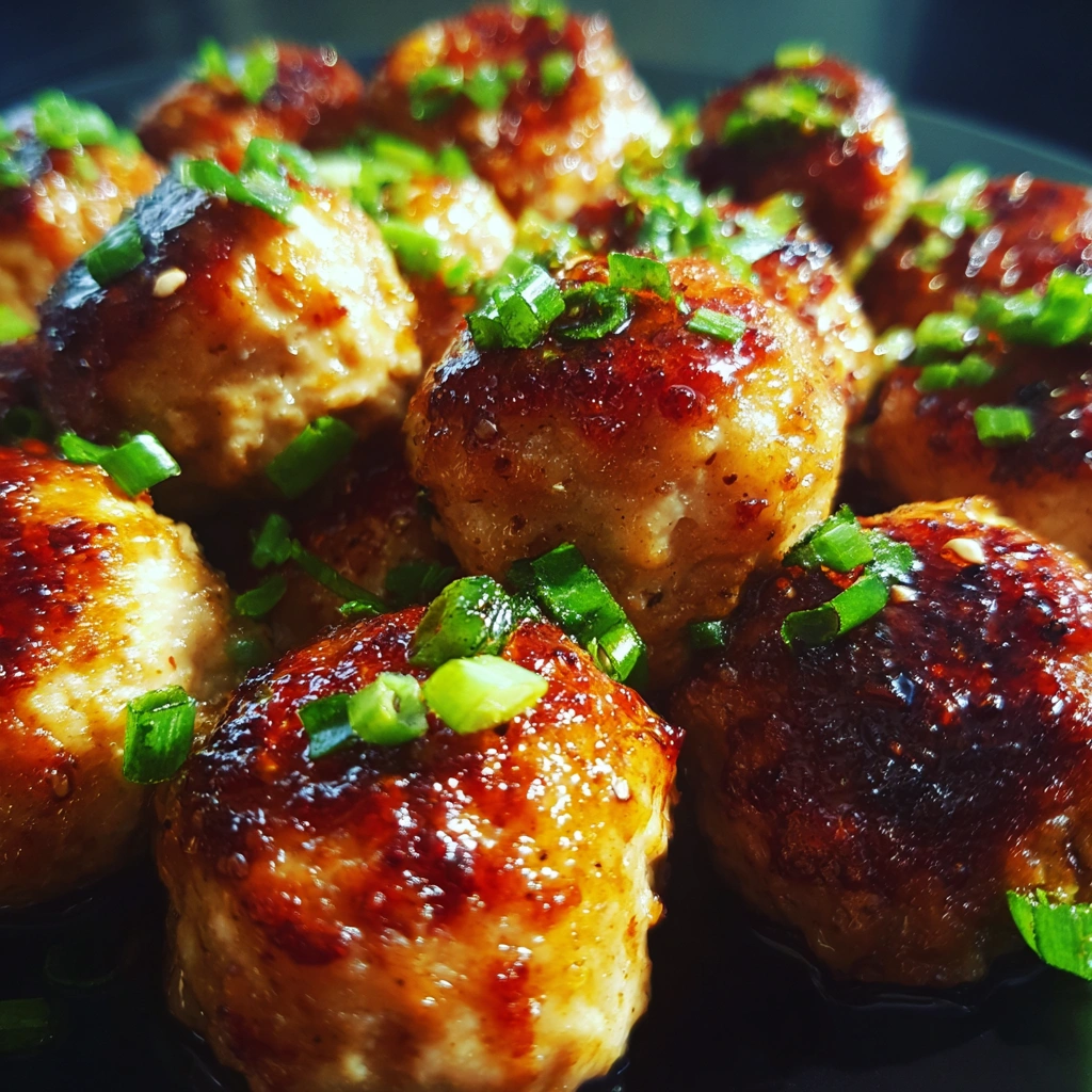 Crockpot Honey Garlic Chicken Meatballs