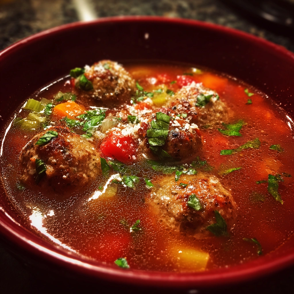 Crockpot Italian Meatball Soup