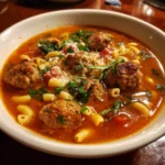 Crockpot Italian Meatball and Pasta Soup