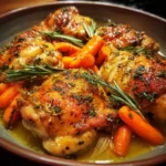Crockpot Lemon Herb Chicken with Carrots