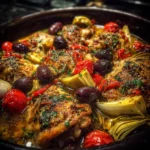 Crockpot Mediterranean Chicken with Olives and Artichokes