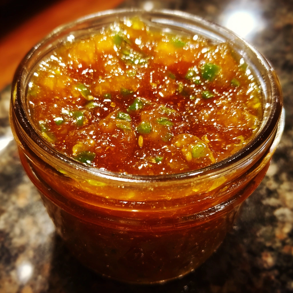 Crockpot Peach Jalapeño Jam