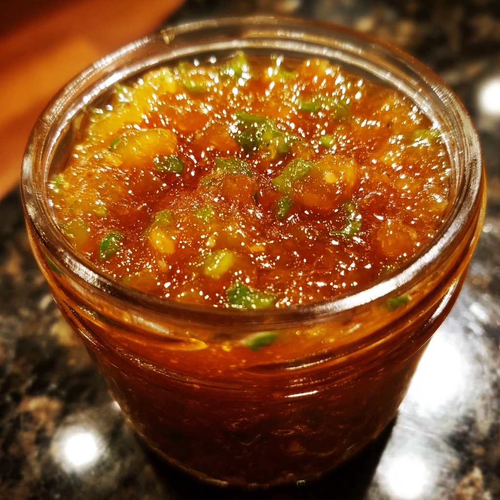 Crockpot Peach Jalapeño Jam
