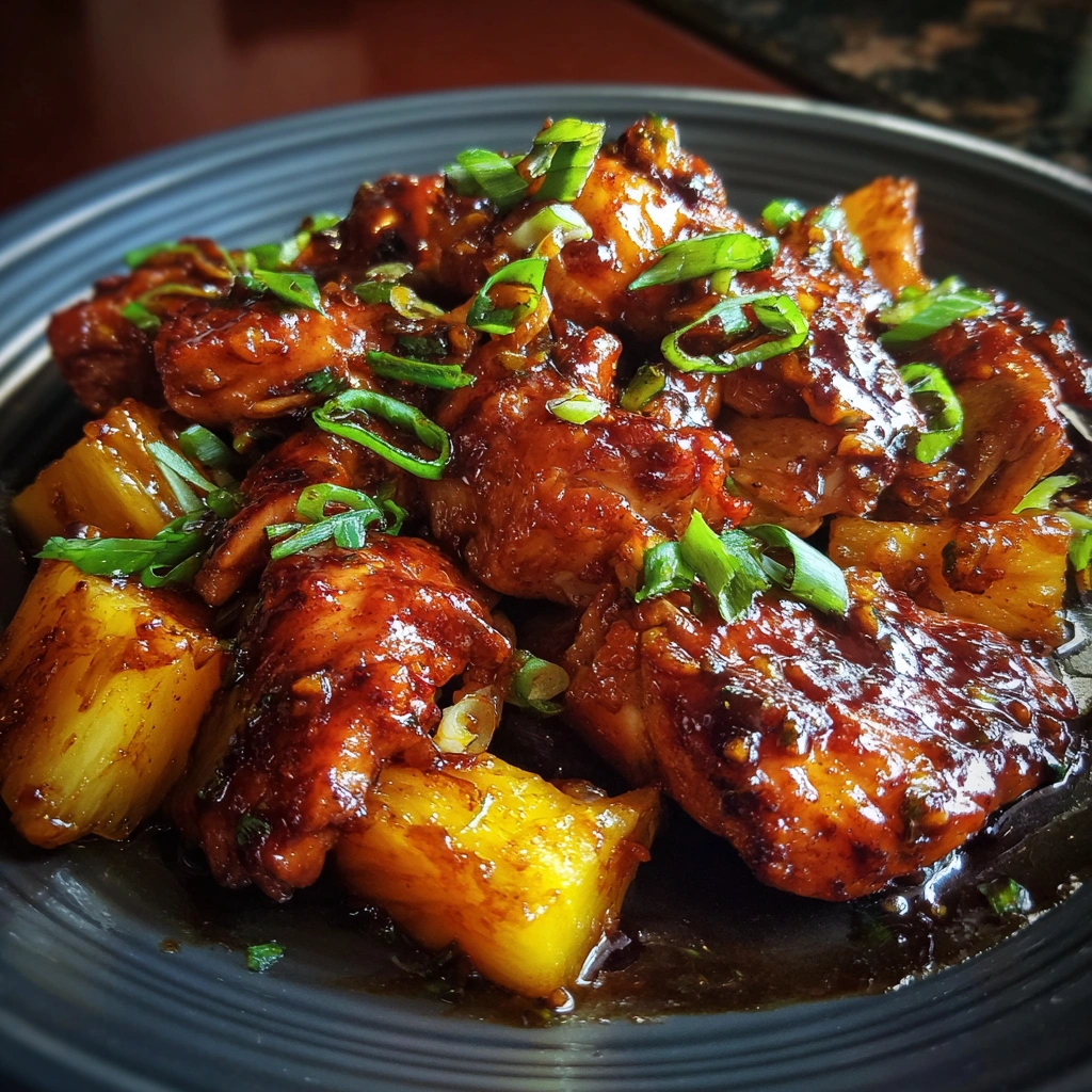 Crockpot Pineapple BBQ Chicken