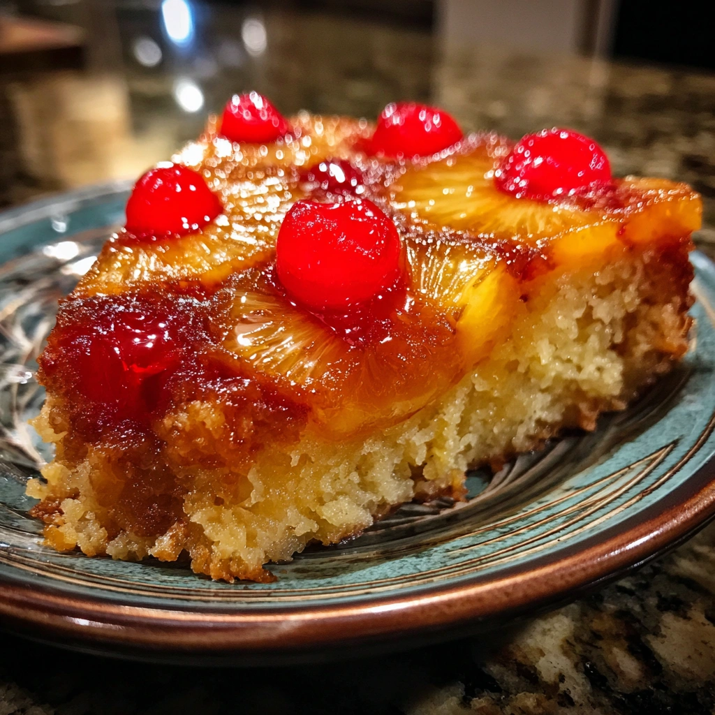 Crockpot Pineapple Upside-Down Cake