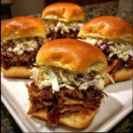 Crockpot Pulled BBQ Brisket Sliders