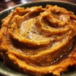 Crockpot Roasted Garlic Mashed Sweet Potatoes