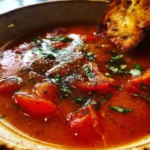 Crockpot Roasted Tomato and Red Pepper Soup