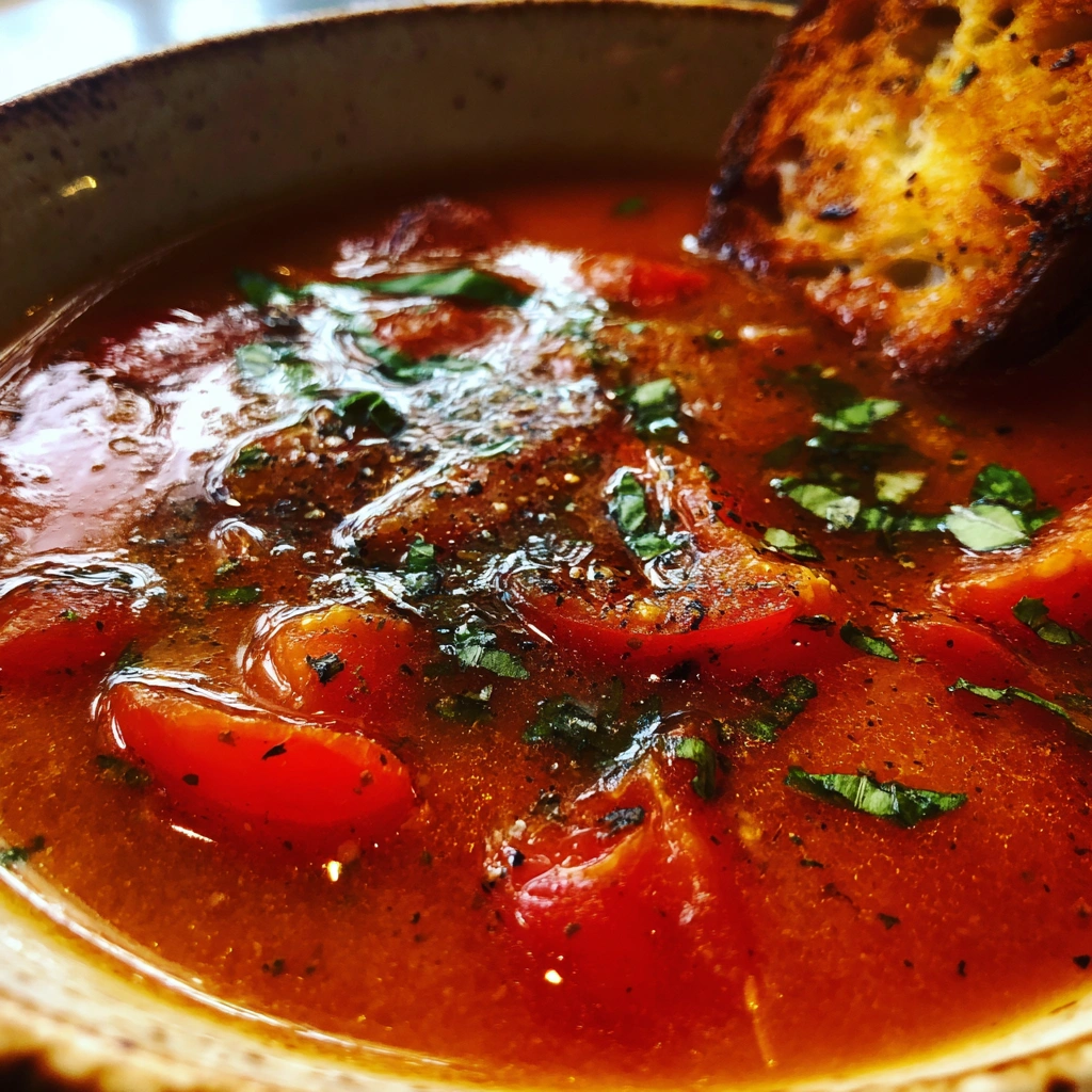 Crockpot Roasted Tomato and Red Pepper Soup