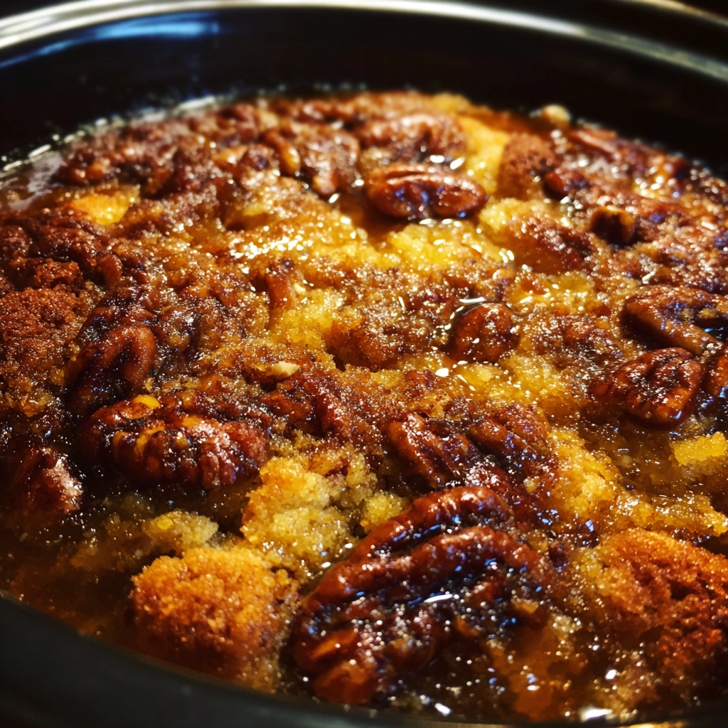 Crockpot Southern Pecan Pie Cobbler