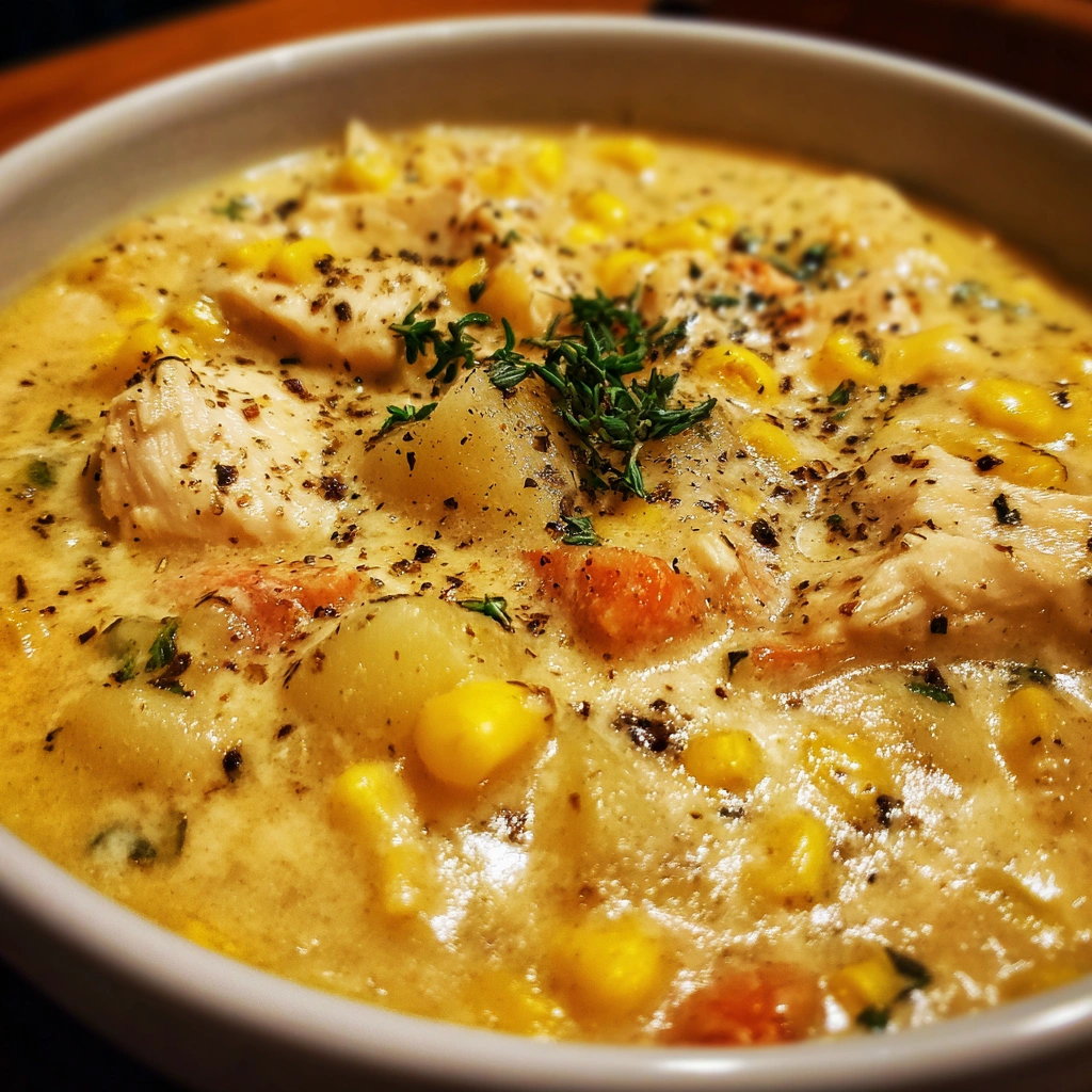 Crockpot Southern-Style Chicken and Corn Chowder