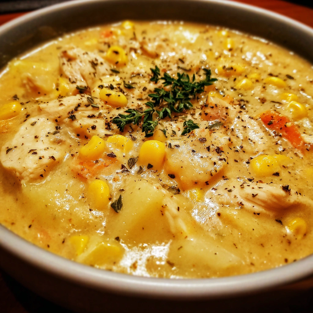 Crockpot Southern-Style Chicken and Corn Chowder