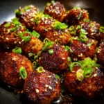 Crockpot Sticky Honey Garlic Meatballs
