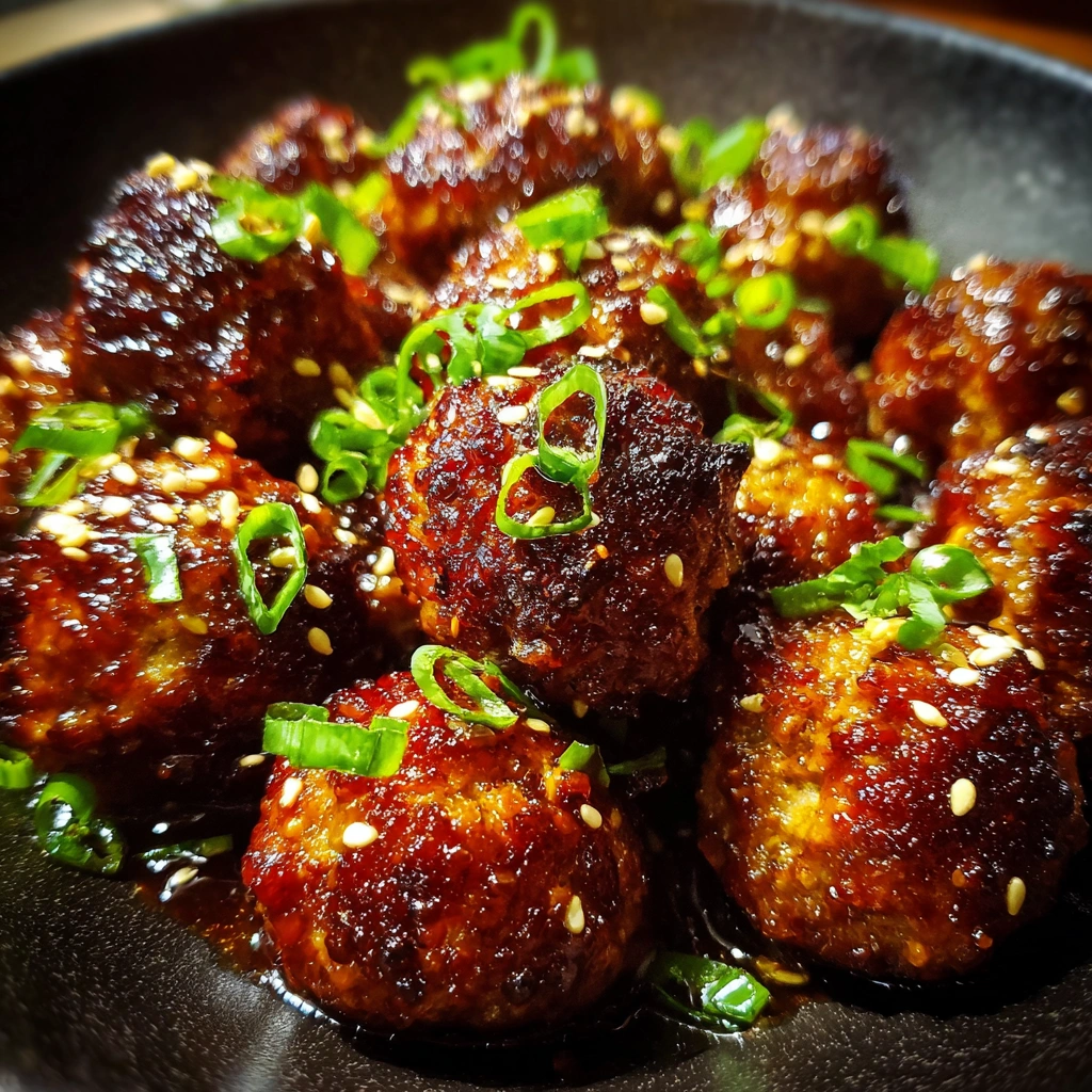 Crockpot Sticky Honey Garlic Meatballs