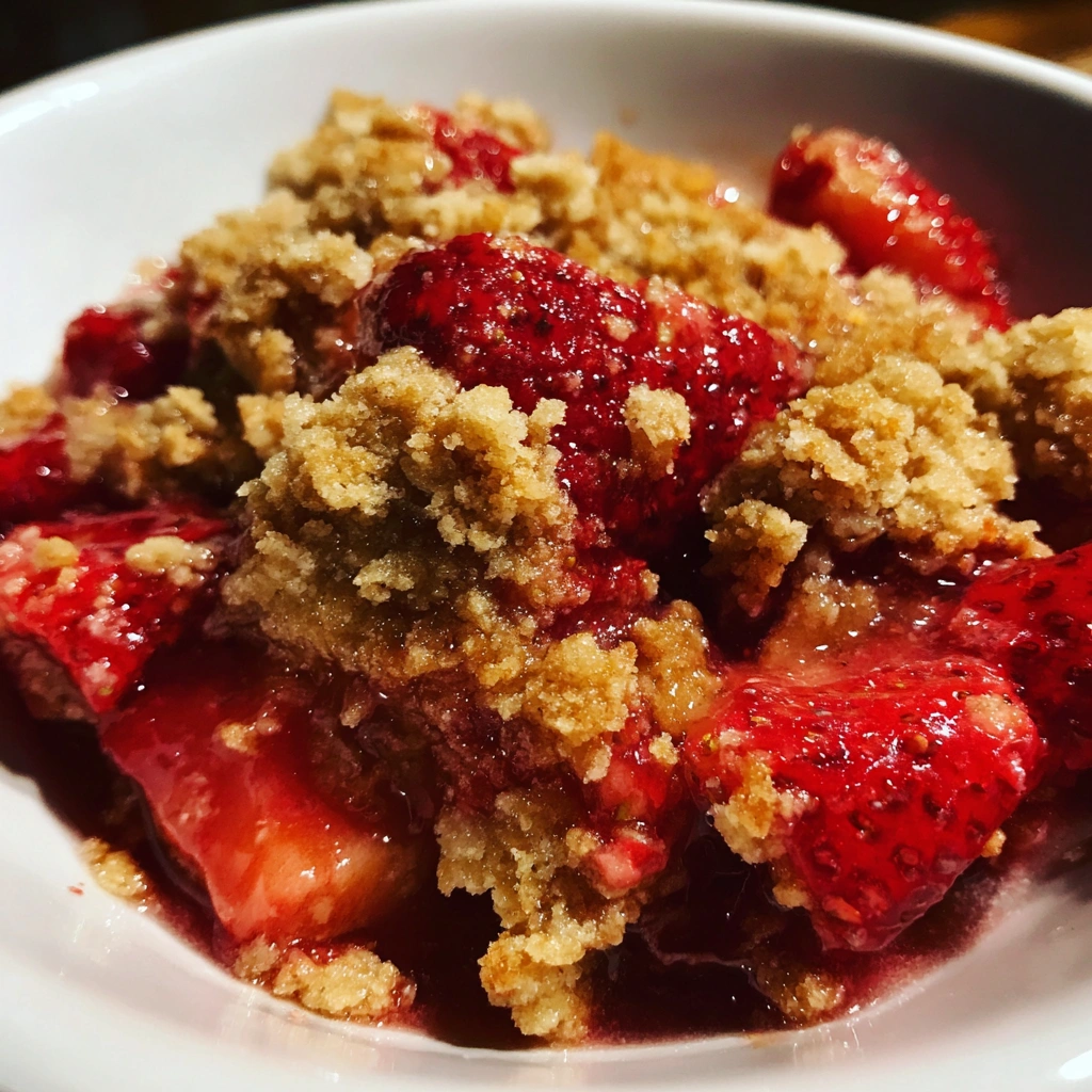 Crockpot Strawberry Shortcake Crisp