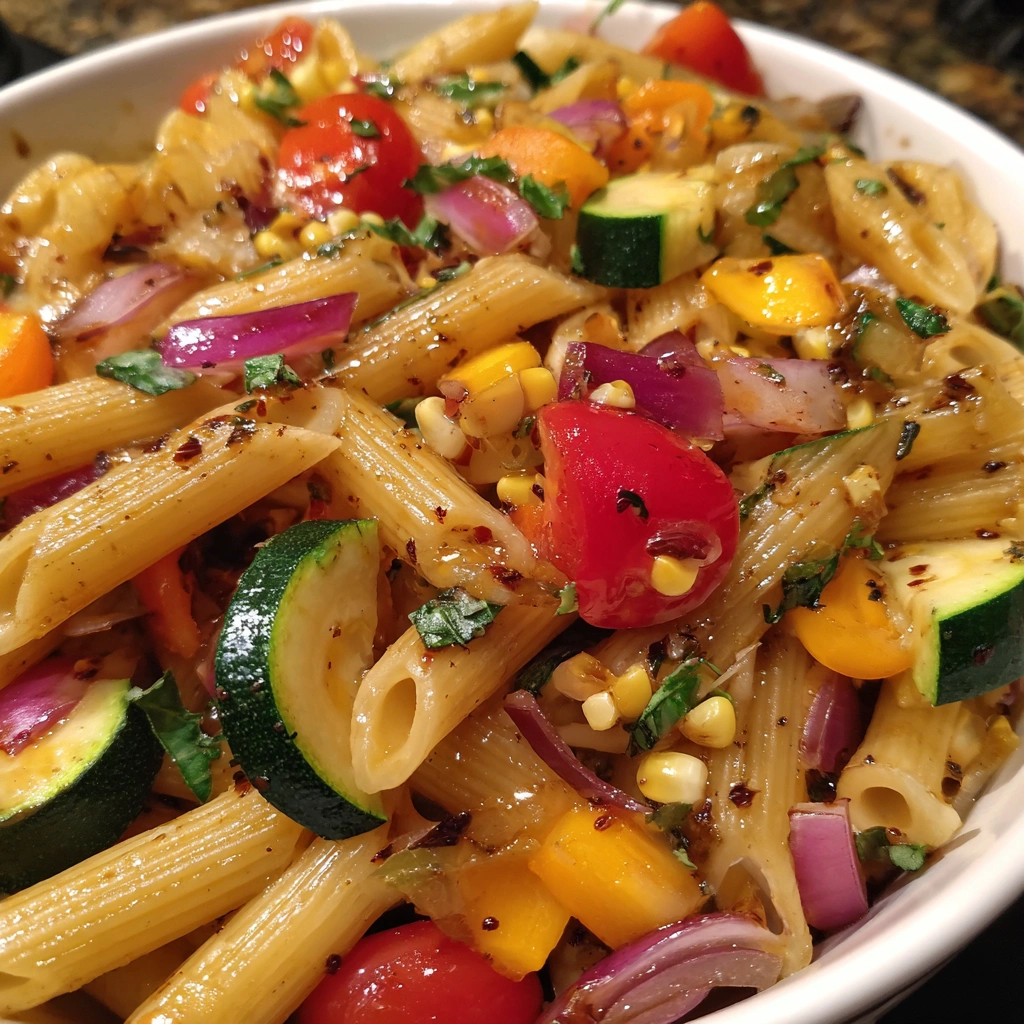 Crockpot Summer Veggie Pasta Salad