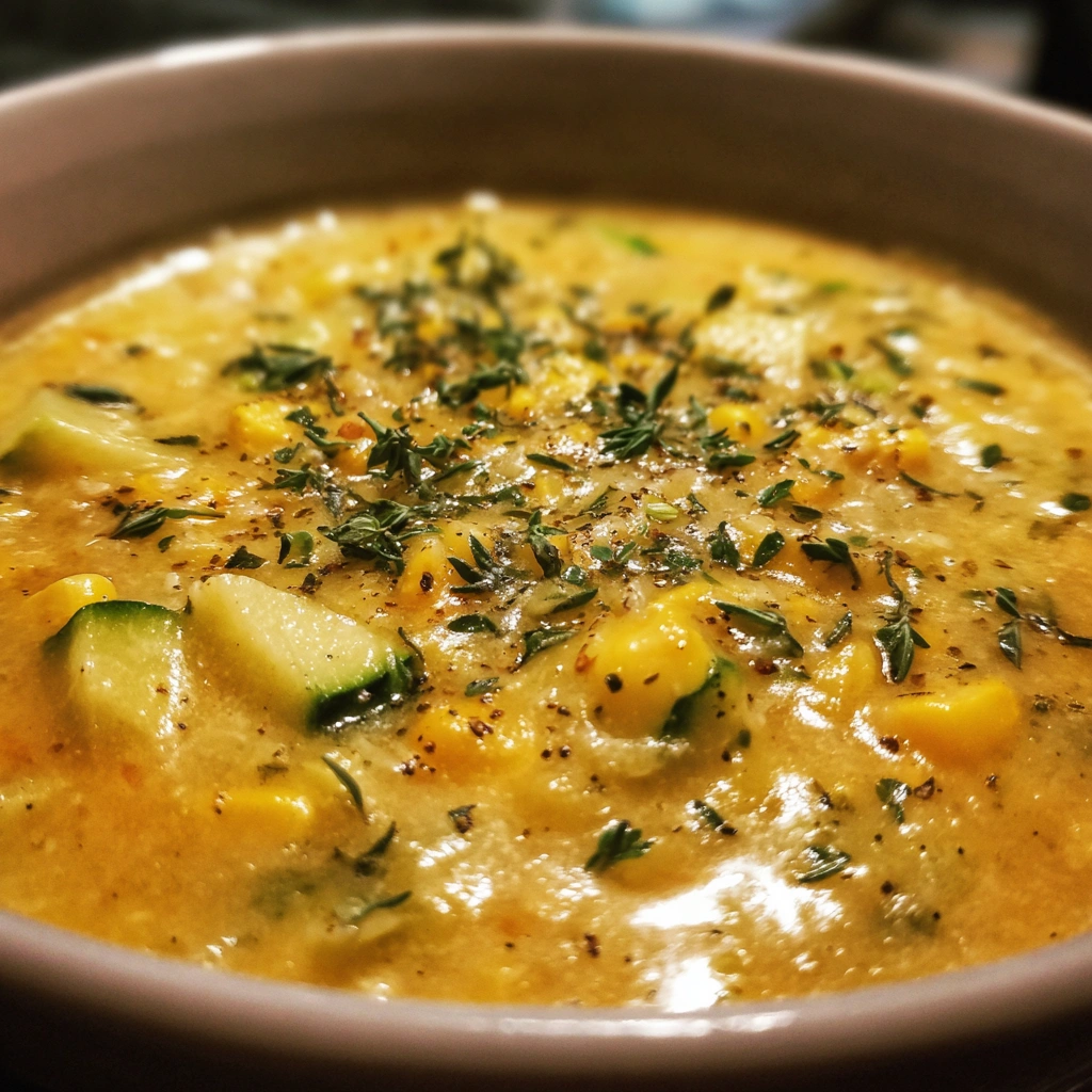 Crockpot Sweet Corn and Zucchini Chowder