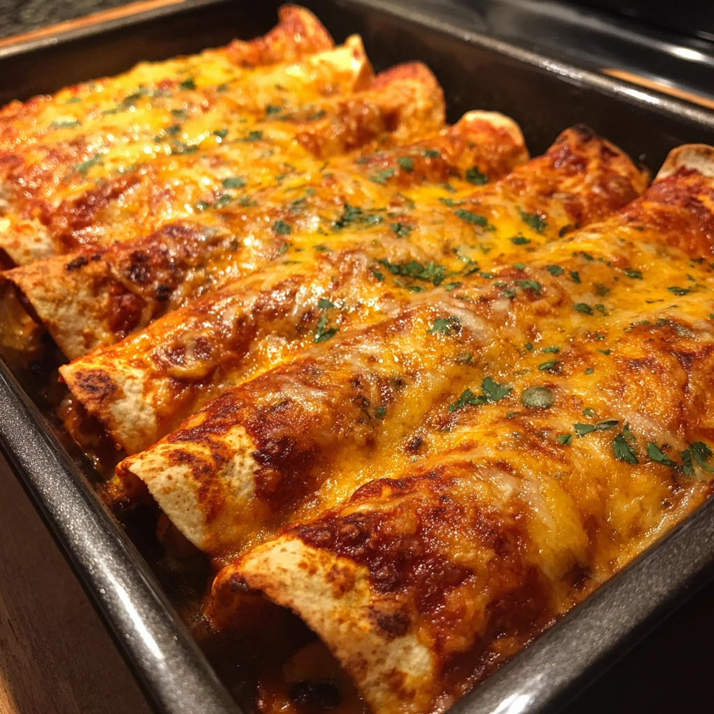 Crockpot Sweet Potato and Black Bean Enchiladas