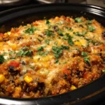 Crockpot Tex-Mex Quinoa and Black Bean Casserole