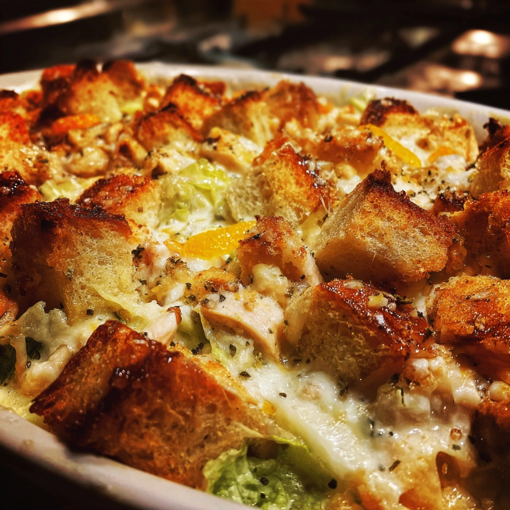Slow Cooker Chicken Caesar Casserole
