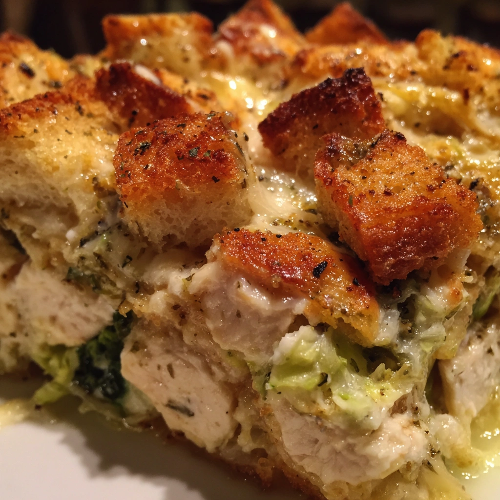 Slow Cooker Chicken Caesar Casserole