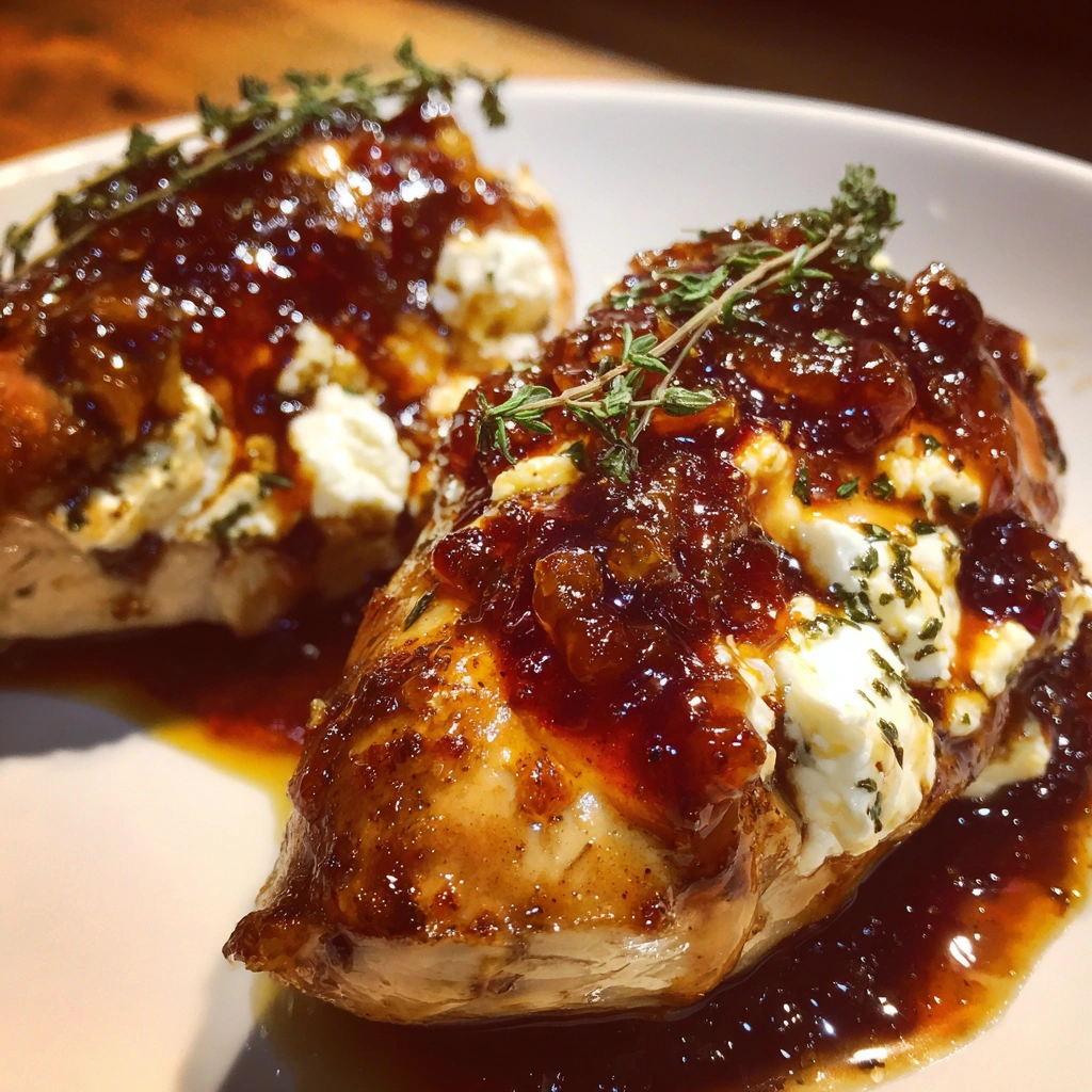Slow Cooker Fig Jam & Goat Cheese Chicken