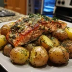 Slow Cooker Garlic Butter Salmon with Dill Potatoes