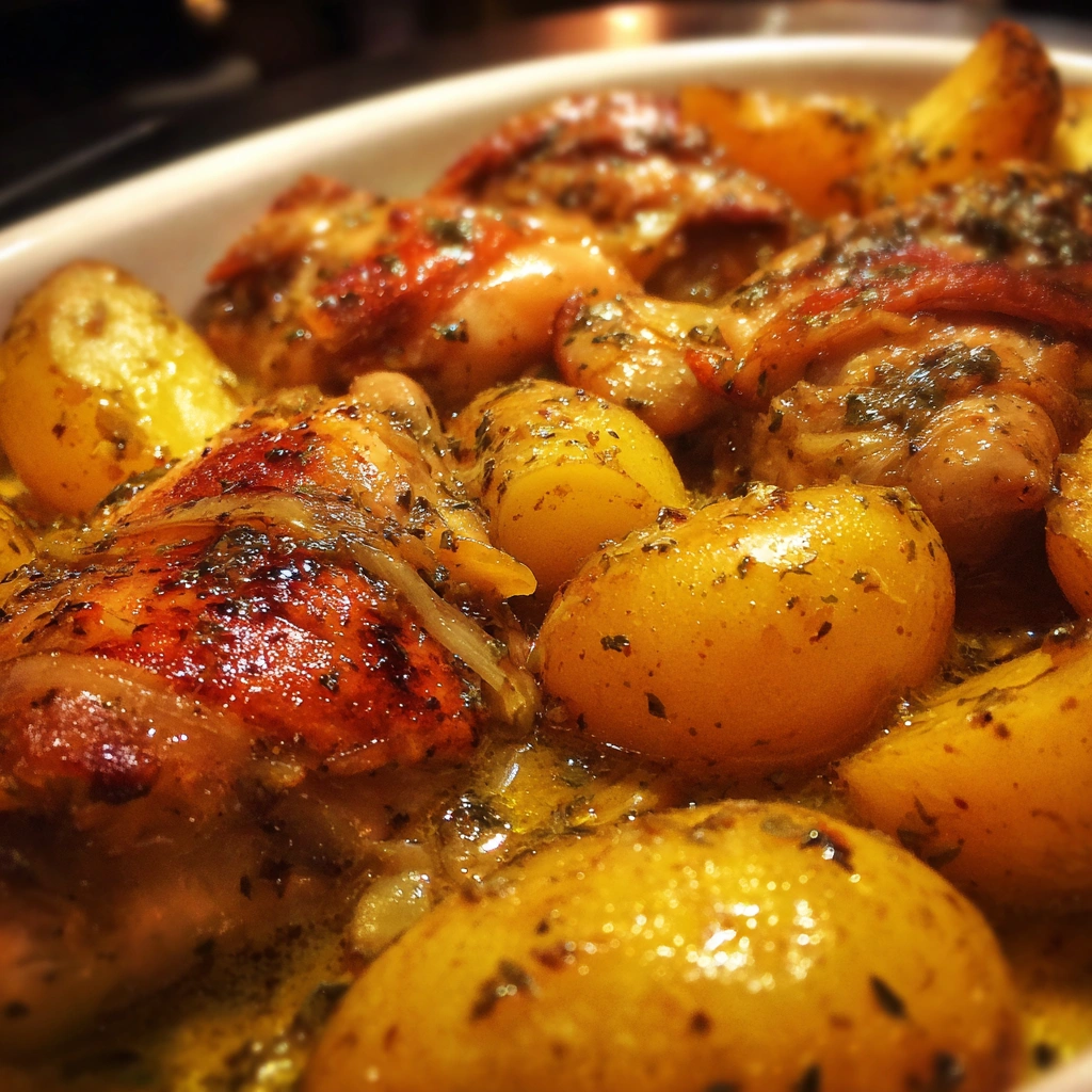 Slow Cooker Greek Chicken with Lemon Potatoes