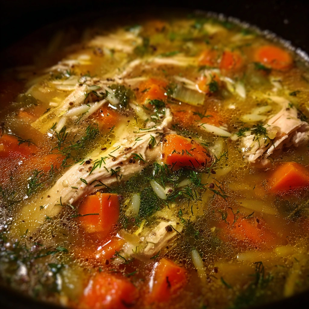 Slow Cooker Greek Lemon Chicken Soup