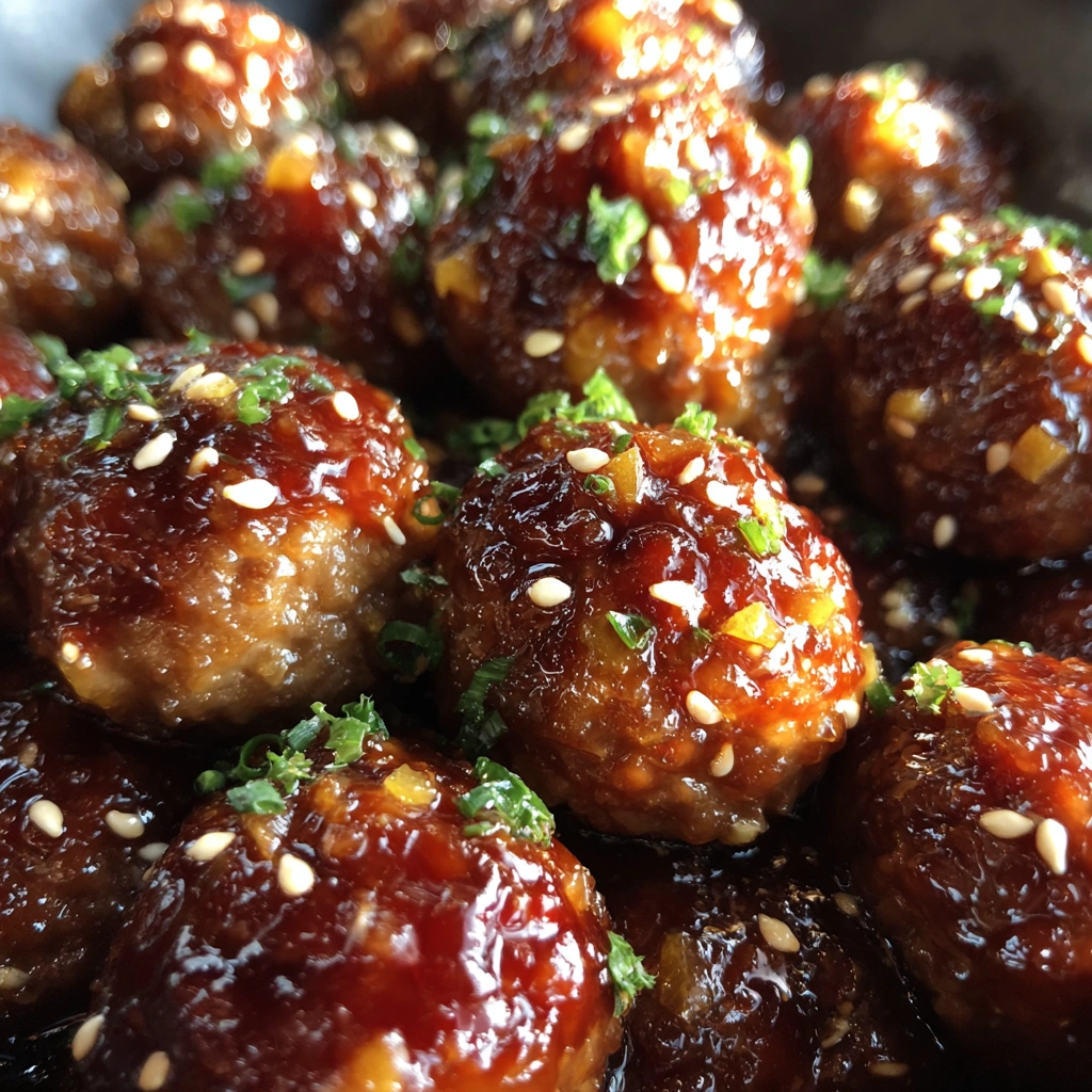 Slow Cooker Pineapple Teriyaki Meatballs