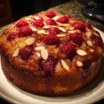 Slow Cooker Raspberry Almond Crumble Cake