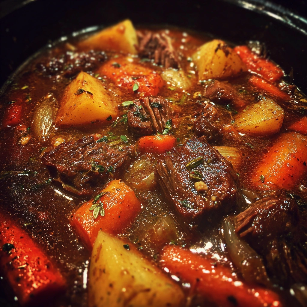 Slow Cooker Rustic Vegetable Beef Stew