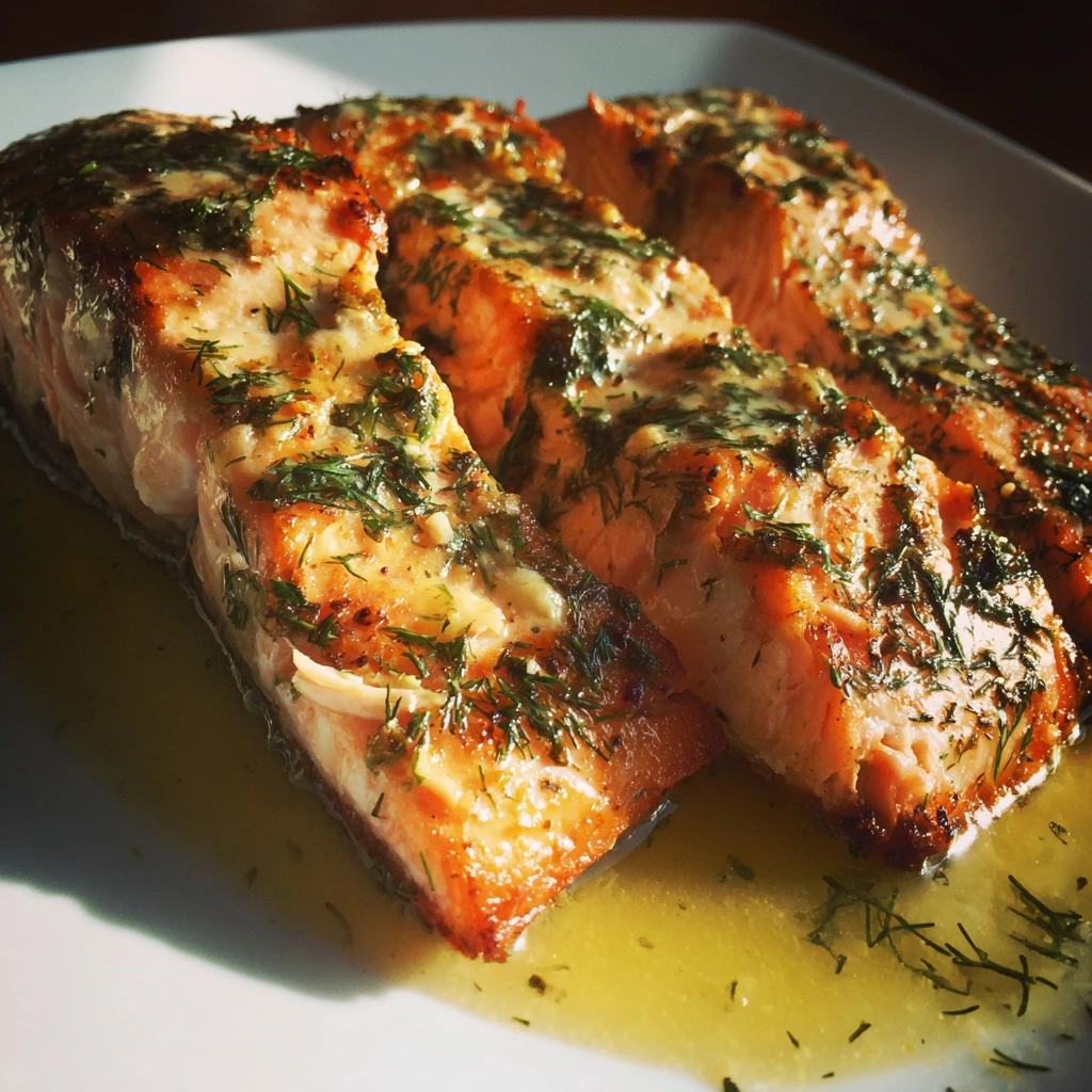 Slow Cooker Salmon with Lemon Dill Sauce
