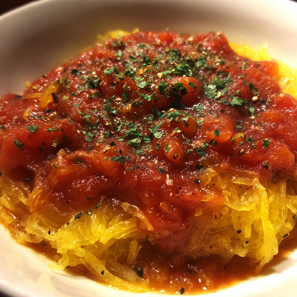 Slow Cooker Spaghetti Squash Marinara