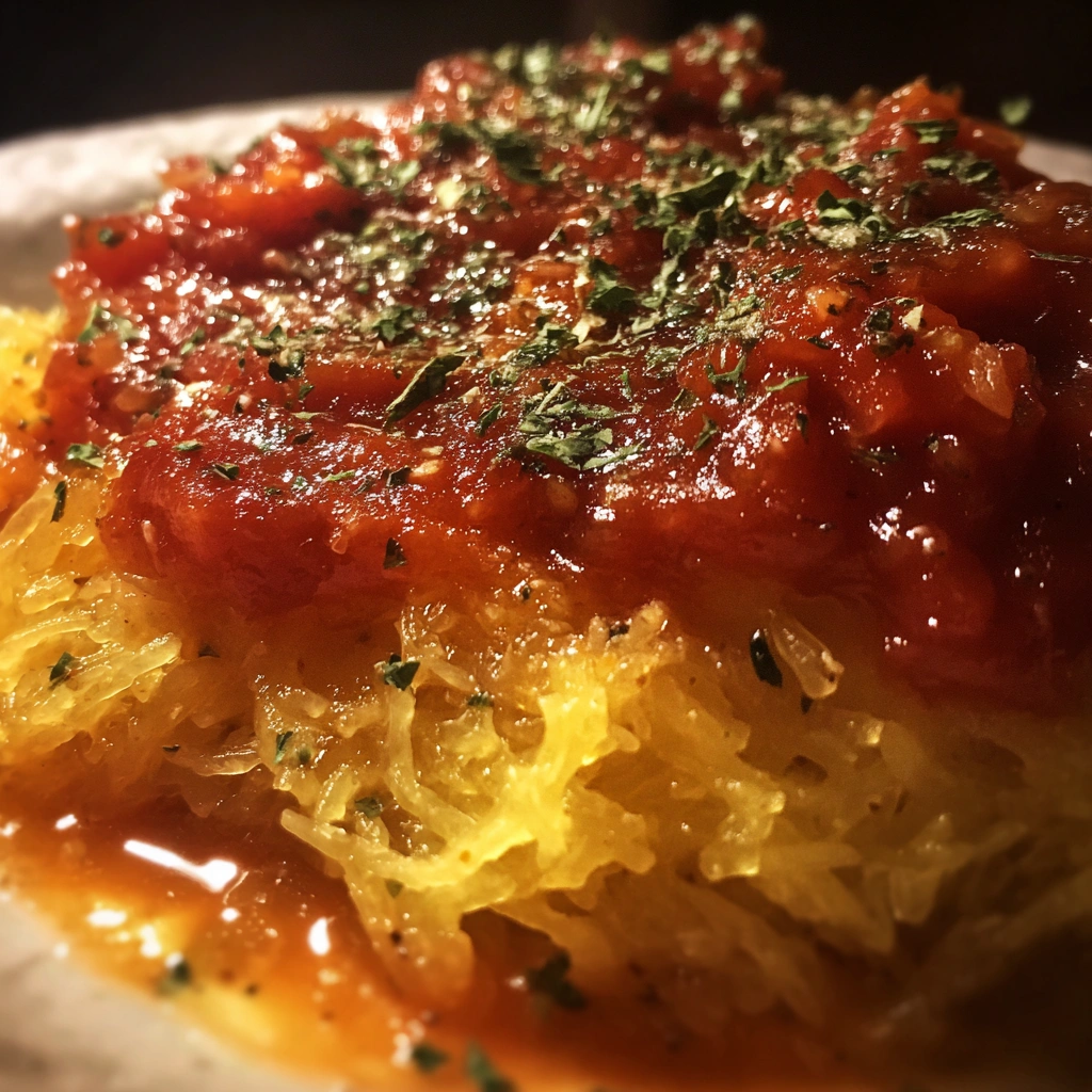 Slow Cooker Spaghetti Squash Marinara