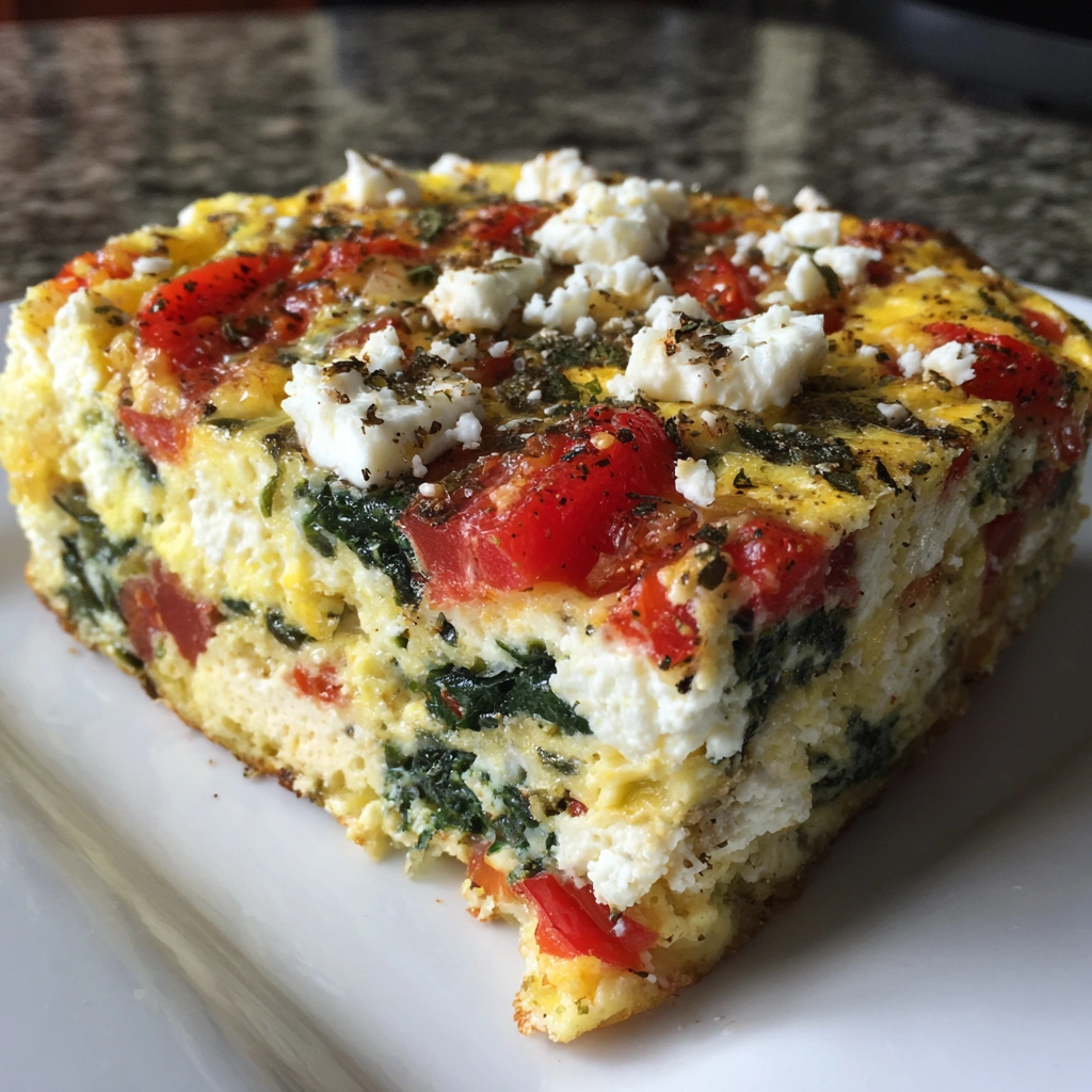 Slow Cooker Spinach and Feta Breakfast Casserole