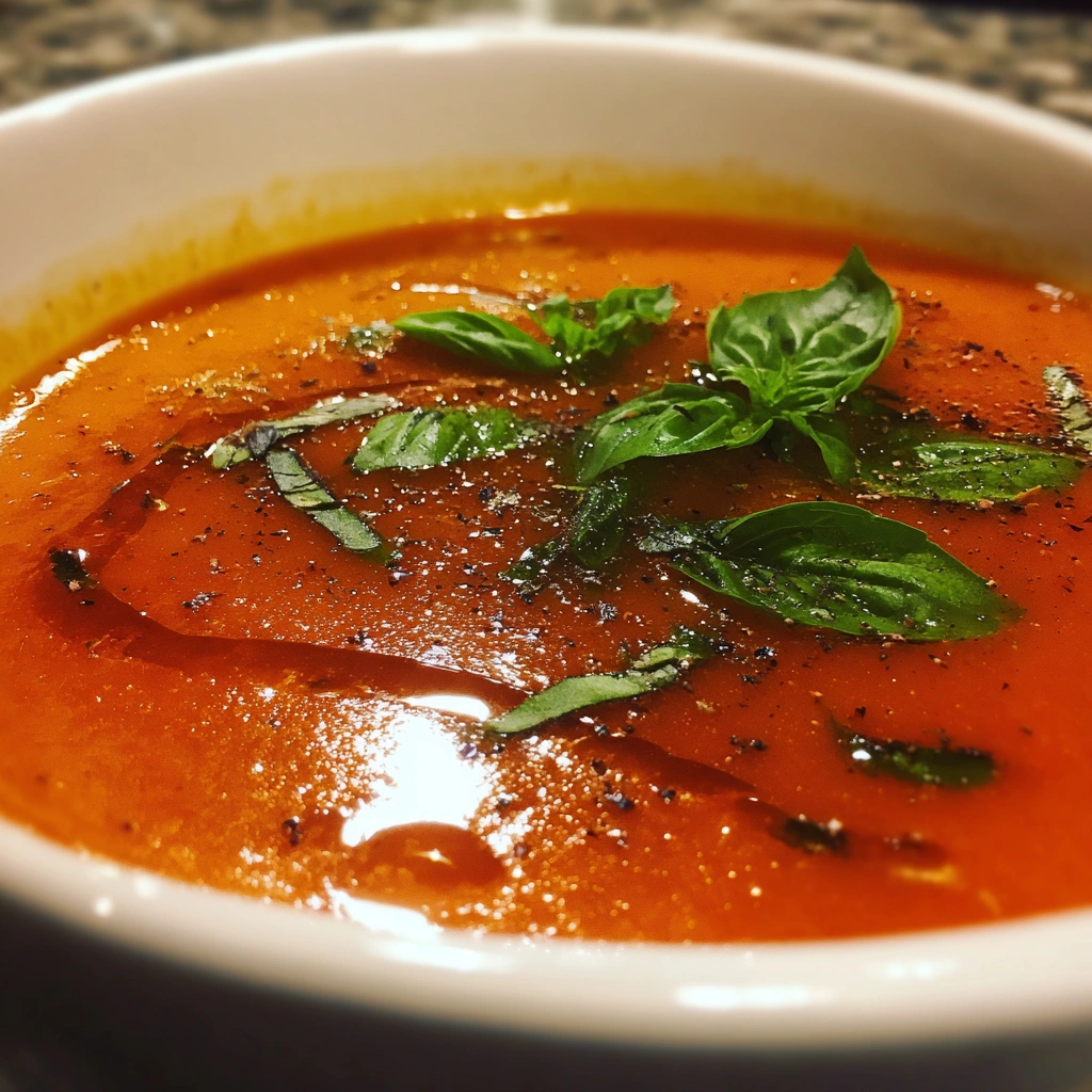 Slow Cooker Summer Tomato Basil Soup