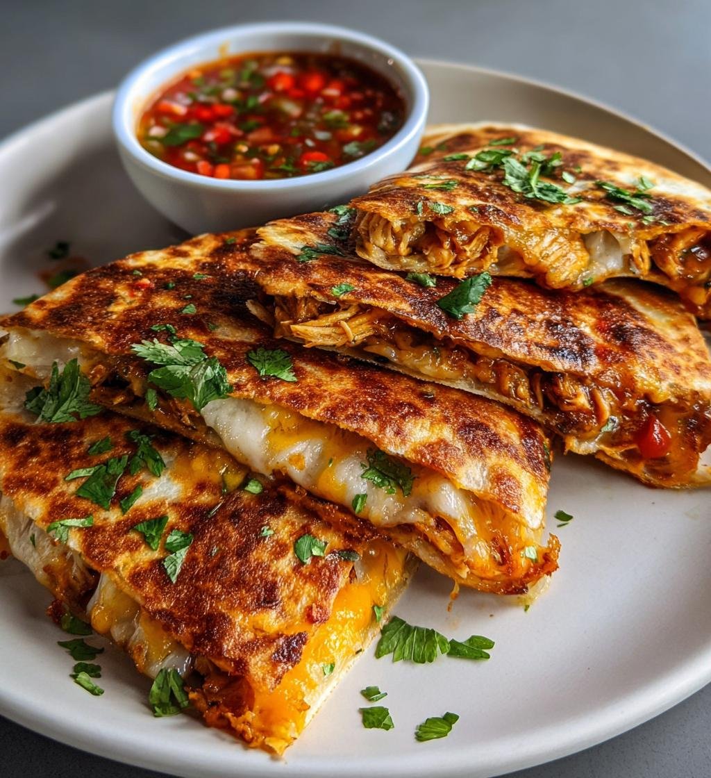 BBQ Chicken Cheddar Quesadillas - detail 1